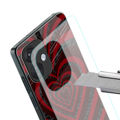 y2k hearts x spider back phone cover | glass case for oneplus nord ce 3