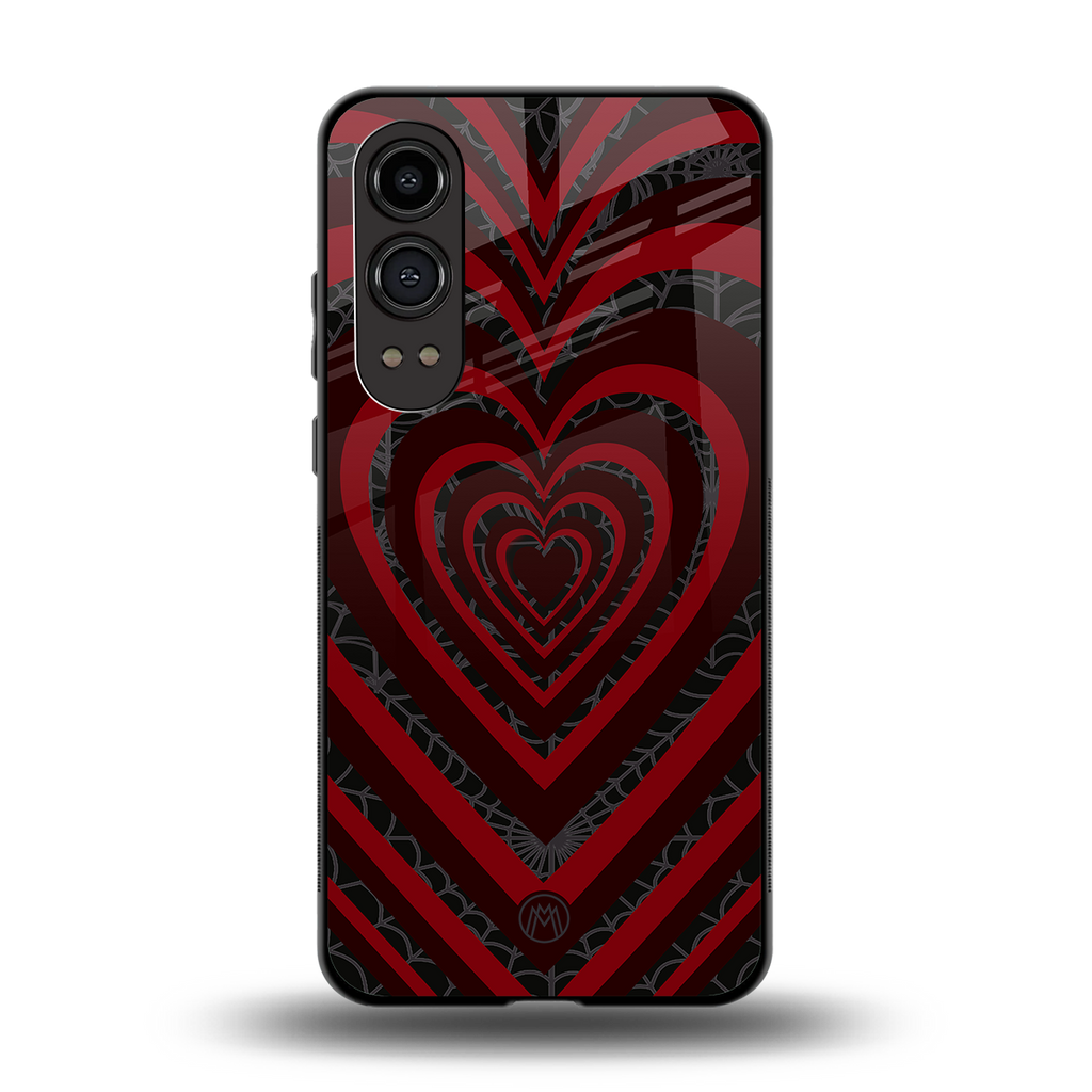 y2k hearts x spider back phone cover | glass case for oneplus nord ce 4 lite