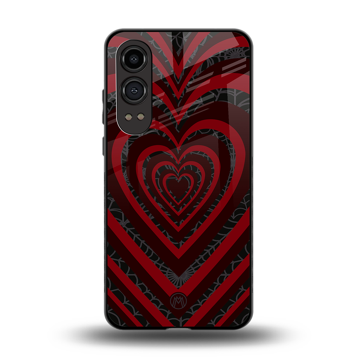 y2k hearts x spider back phone cover | glass case for oneplus nord ce 4 lite