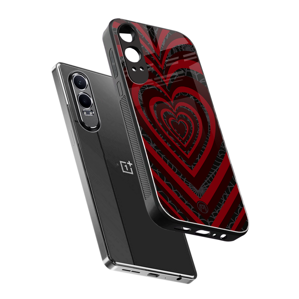 y2k hearts x spider back phone cover | glass case for oneplus nord ce 4 lite