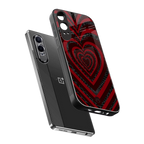 y2k hearts x spider back phone cover | glass case for oneplus nord ce 4 lite