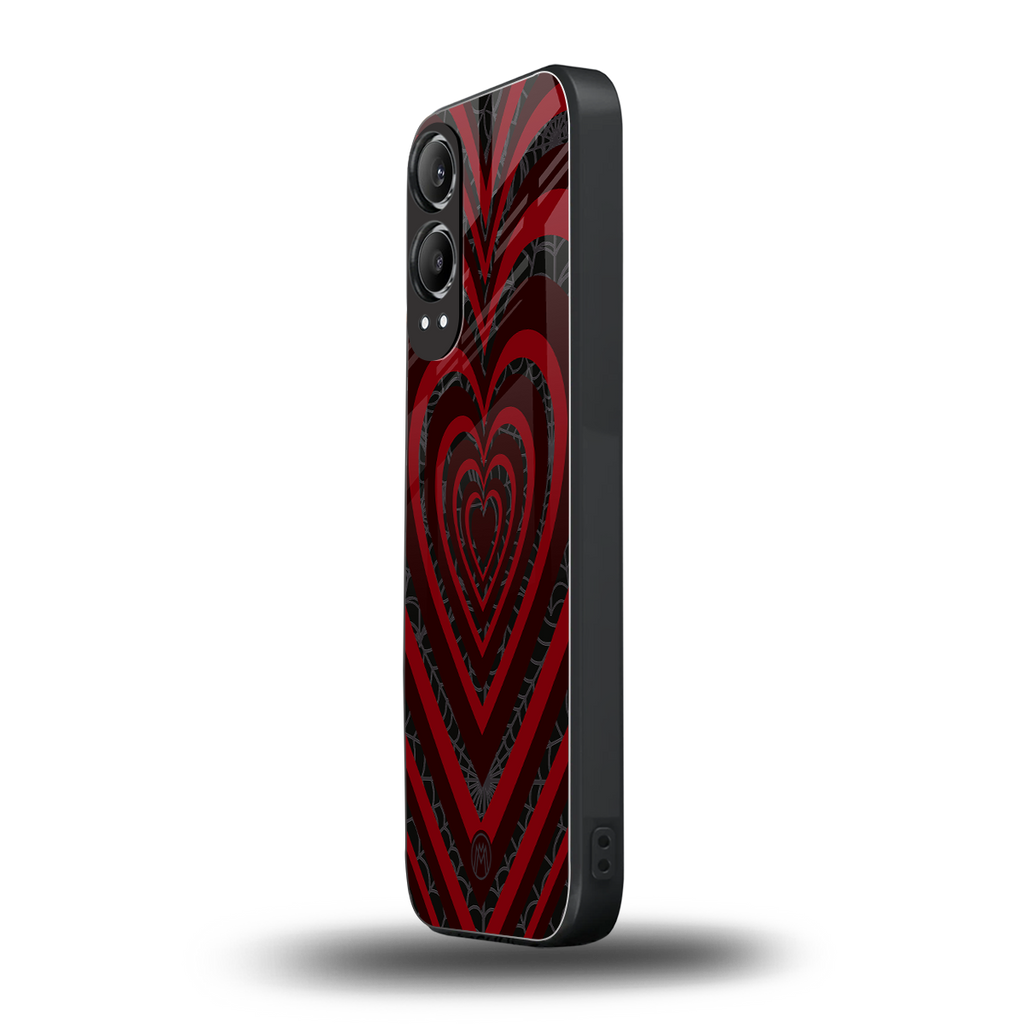 y2k hearts x spider back phone cover | glass case for oneplus nord ce 4 lite