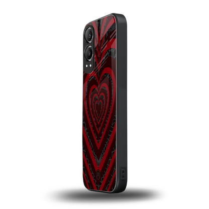 y2k hearts x spider back phone cover | glass case for oneplus nord ce 4 lite