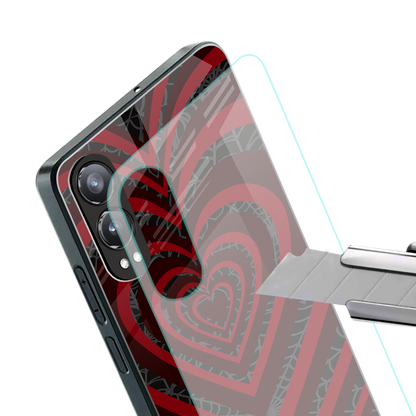 y2k hearts x spider back phone cover | glass case for oneplus nord ce 4 lite