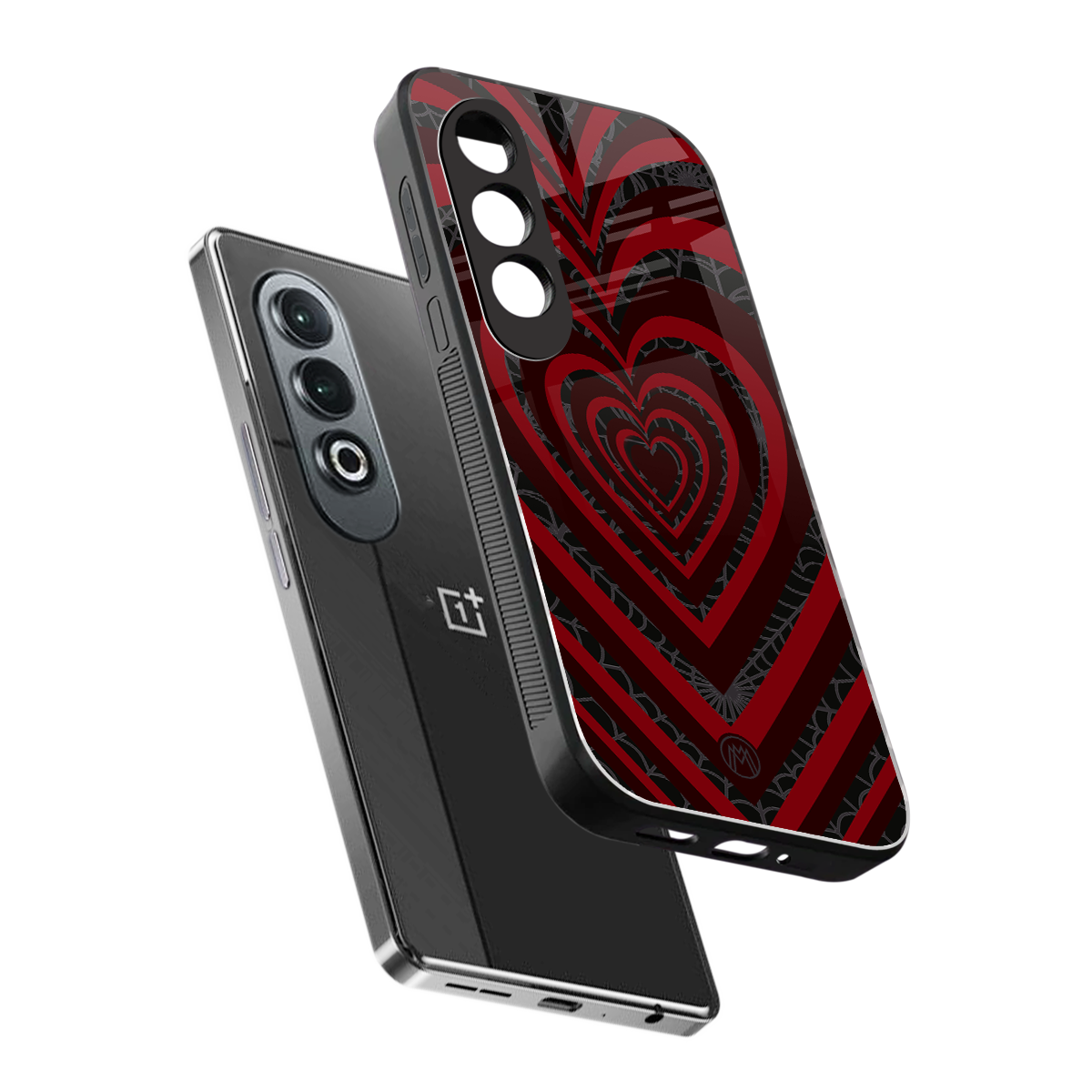 y2k hearts x spider back phone cover | glass case for oneplus nord ce 4