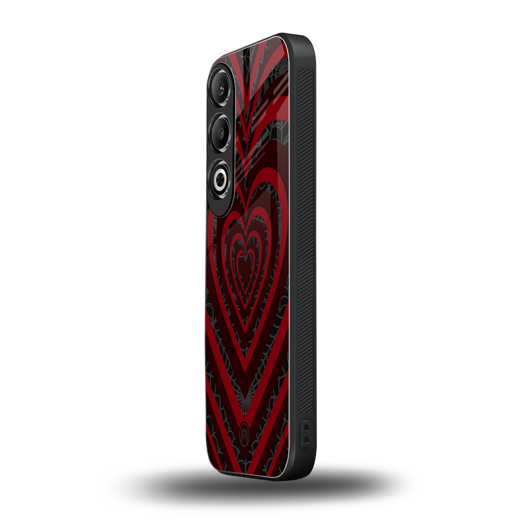 y2k hearts x spider back phone cover | glass case for oneplus nord ce 4