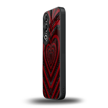 y2k hearts x spider back phone cover | glass case for oneplus nord ce 4