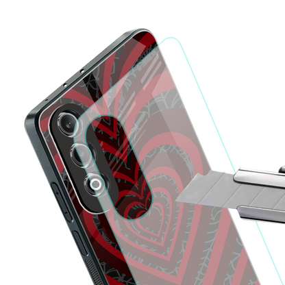 y2k hearts x spider back phone cover | glass case for oneplus nord ce 4