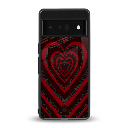 y2k hearts x spider back phone cover | glass case for google pixel 6 pro