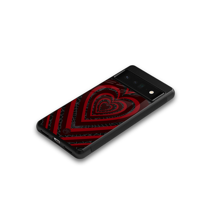 y2k hearts x spider back phone cover | glass case for google pixel 6 pro