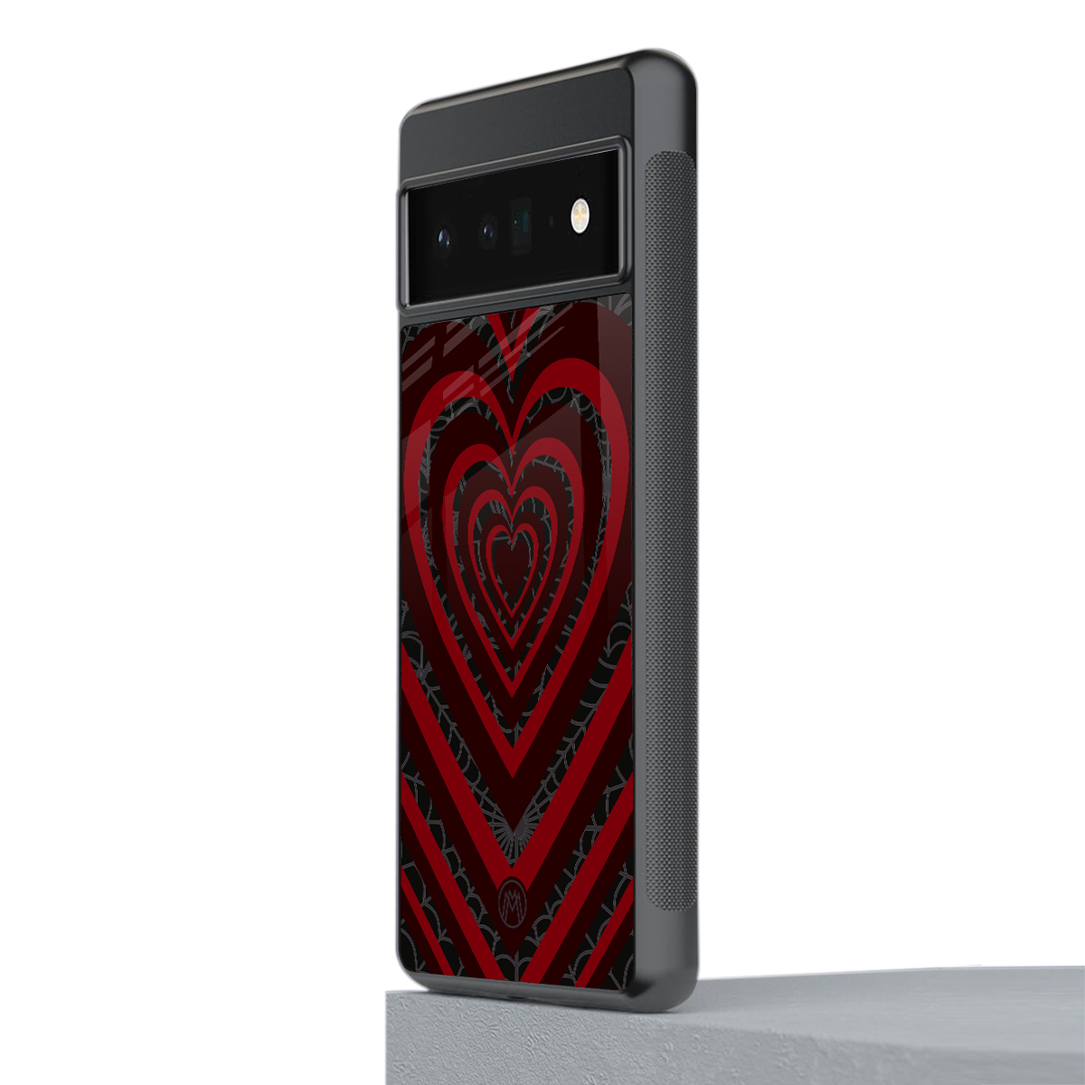 y2k hearts x spider back phone cover | glass case for google pixel 6 pro