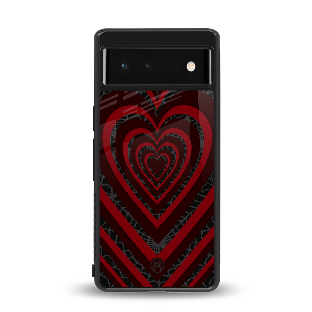 y2k hearts x spider back phone cover | glass case for google pixel 6