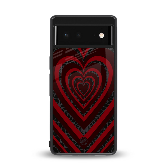 y2k hearts x spider back phone cover | glass case for google pixel 6