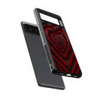 y2k hearts x spider back phone cover | glass case for google pixel 6