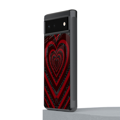y2k hearts x spider back phone cover | glass case for Google Pixel 6A