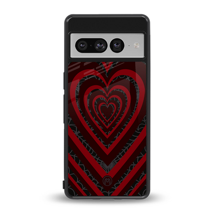y2k hearts x spider back phone cover | glass case for google pixel 7 pro