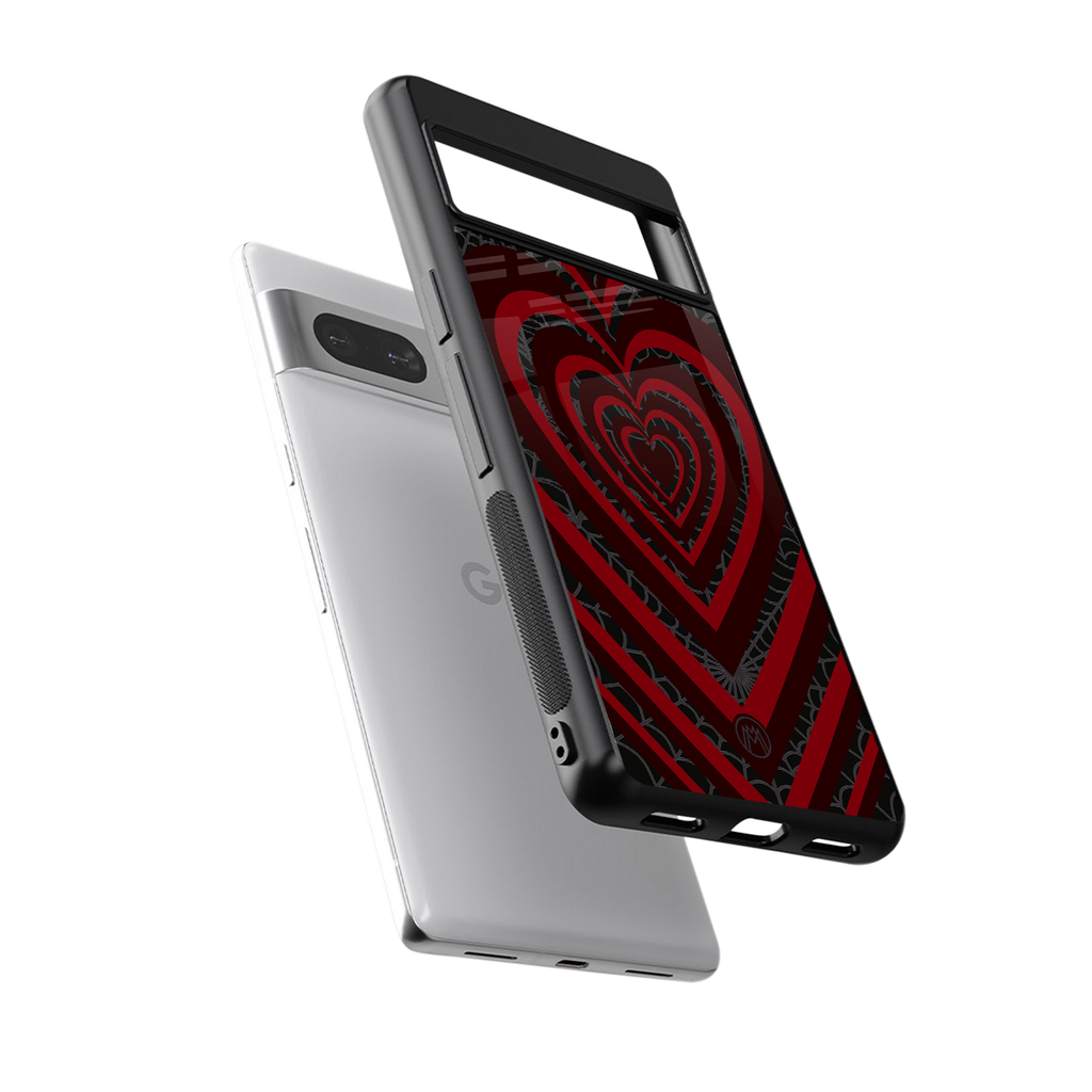 y2k hearts x spider back phone cover | glass case for Google Pixel 7