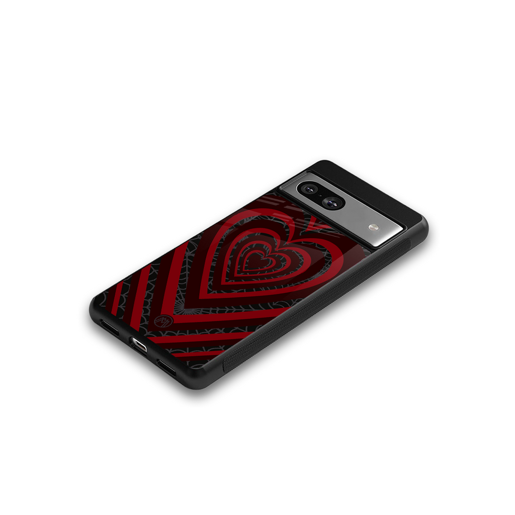 y2k hearts x spider back phone cover | glass case for Google Pixel 7A