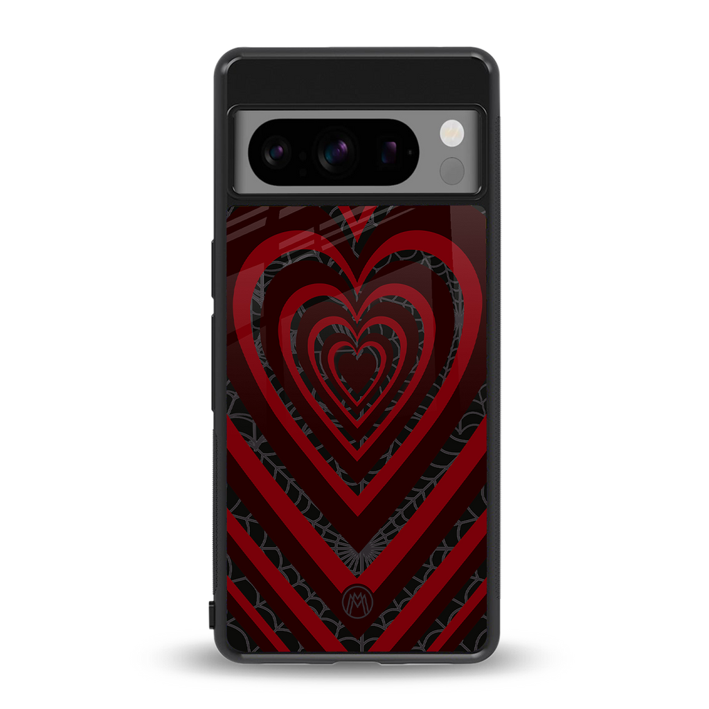 y2k hearts x spider back phone cover | glass case for google pixel 8 pro