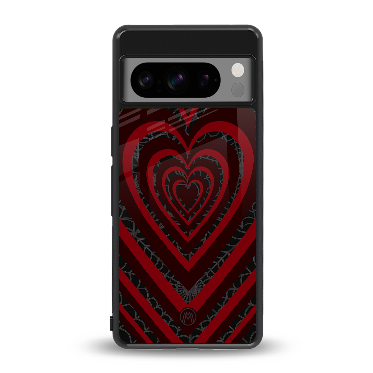 y2k hearts x spider back phone cover | glass case for google pixel 8 pro