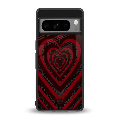 y2k hearts x spider back phone cover | glass case for google pixel 8 pro