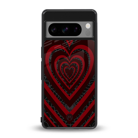 y2k hearts x spider back phone cover | glass case for google pixel 8 pro