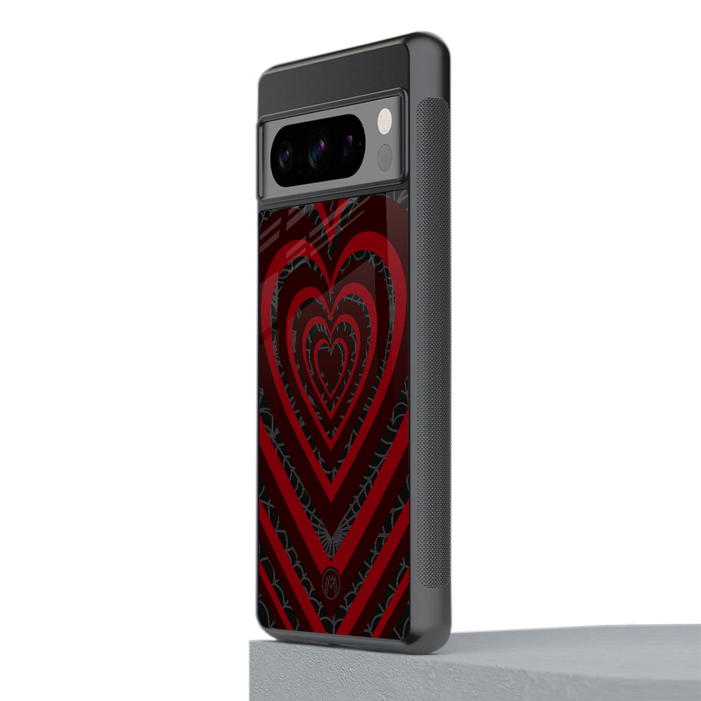 y2k hearts x spider back phone cover | glass case for google pixel 8 pro