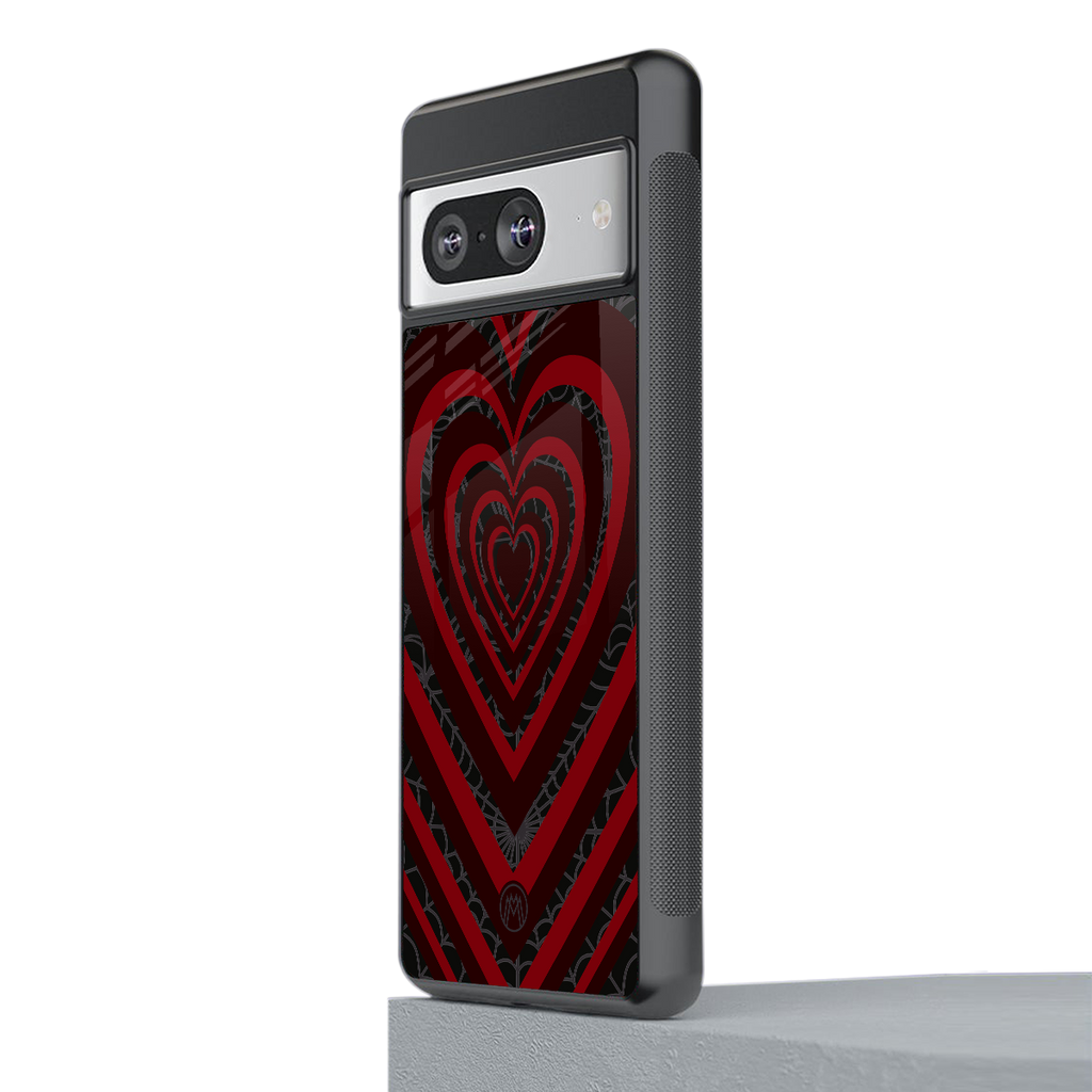 y2k hearts x spider back phone cover | glass case for Google Pixel 8
