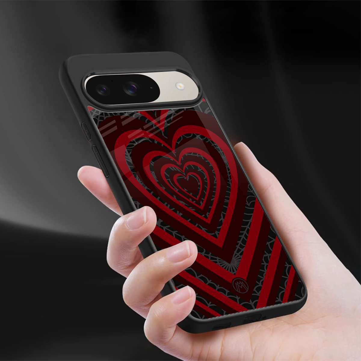 y2k hearts x spider back phone cover | glass case for google pixel 9