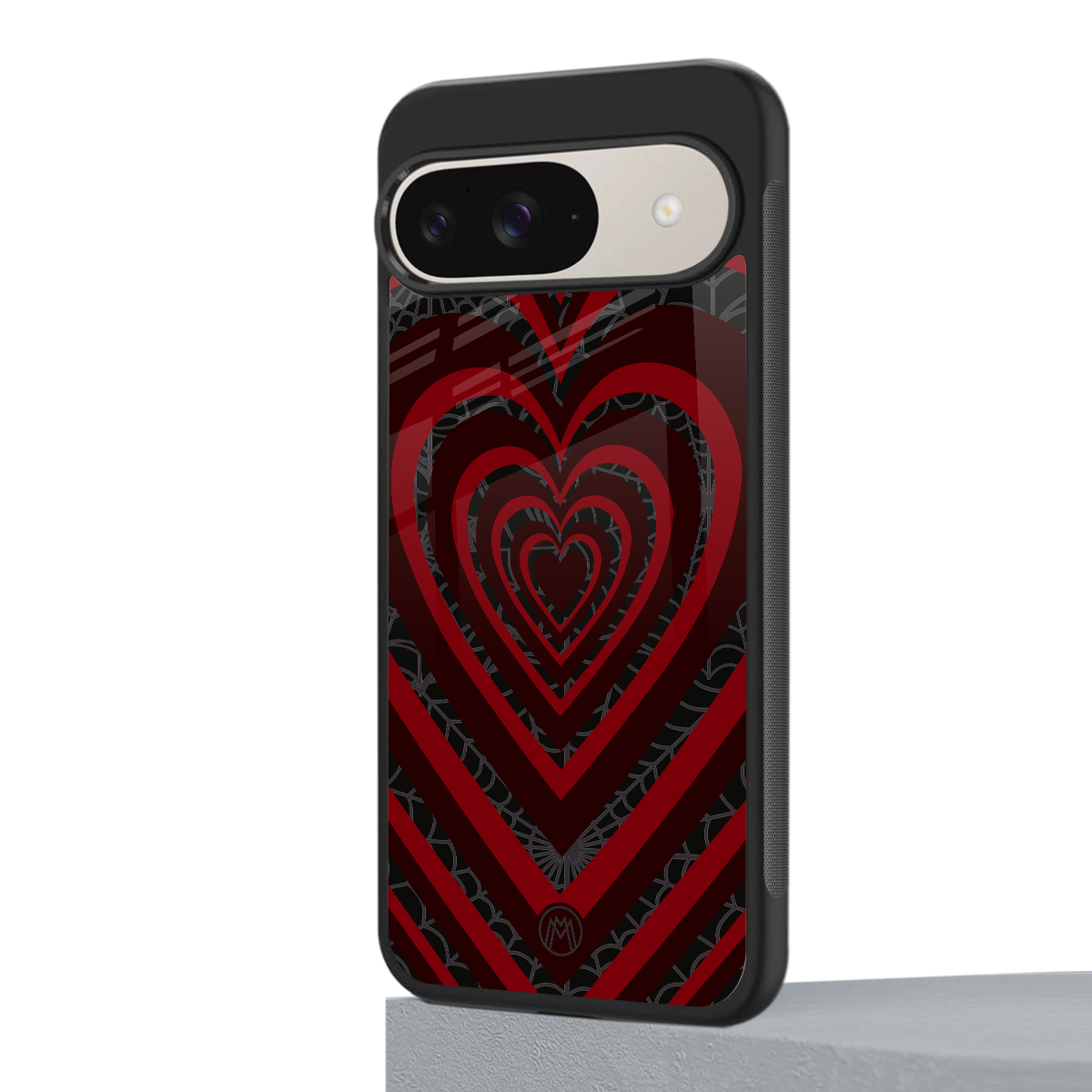 y2k hearts x spider back phone cover | glass case for google pixel 9