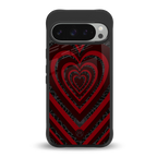 y2k hearts x spider back phone cover | glass case for google pixel 9 pro