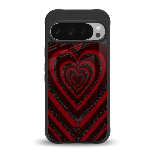 y2k hearts x spider back phone cover | glass case for google pixel 9 pro xl