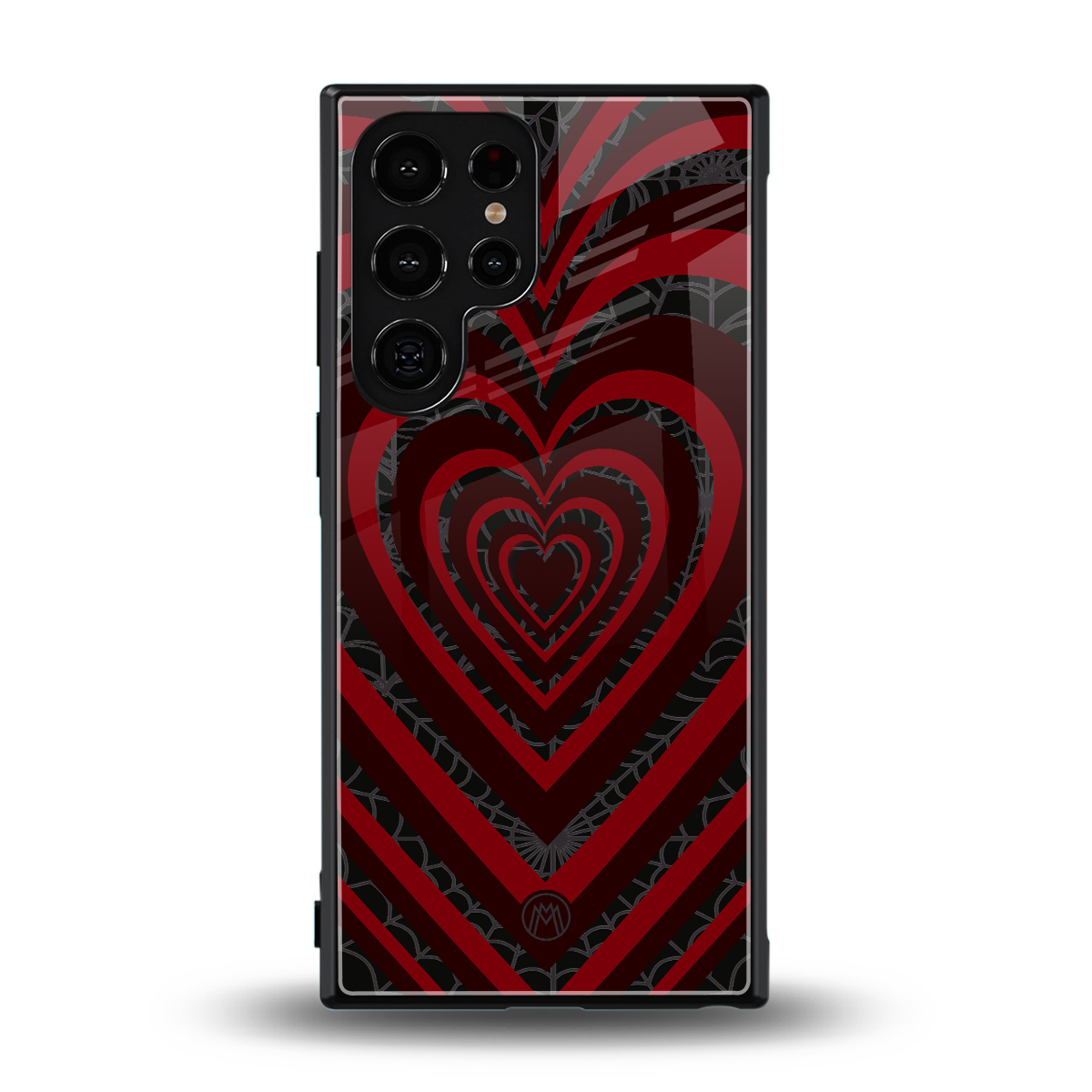 y2k hearts x spider back phone cover | glass case for samsung galaxy s24 ultra