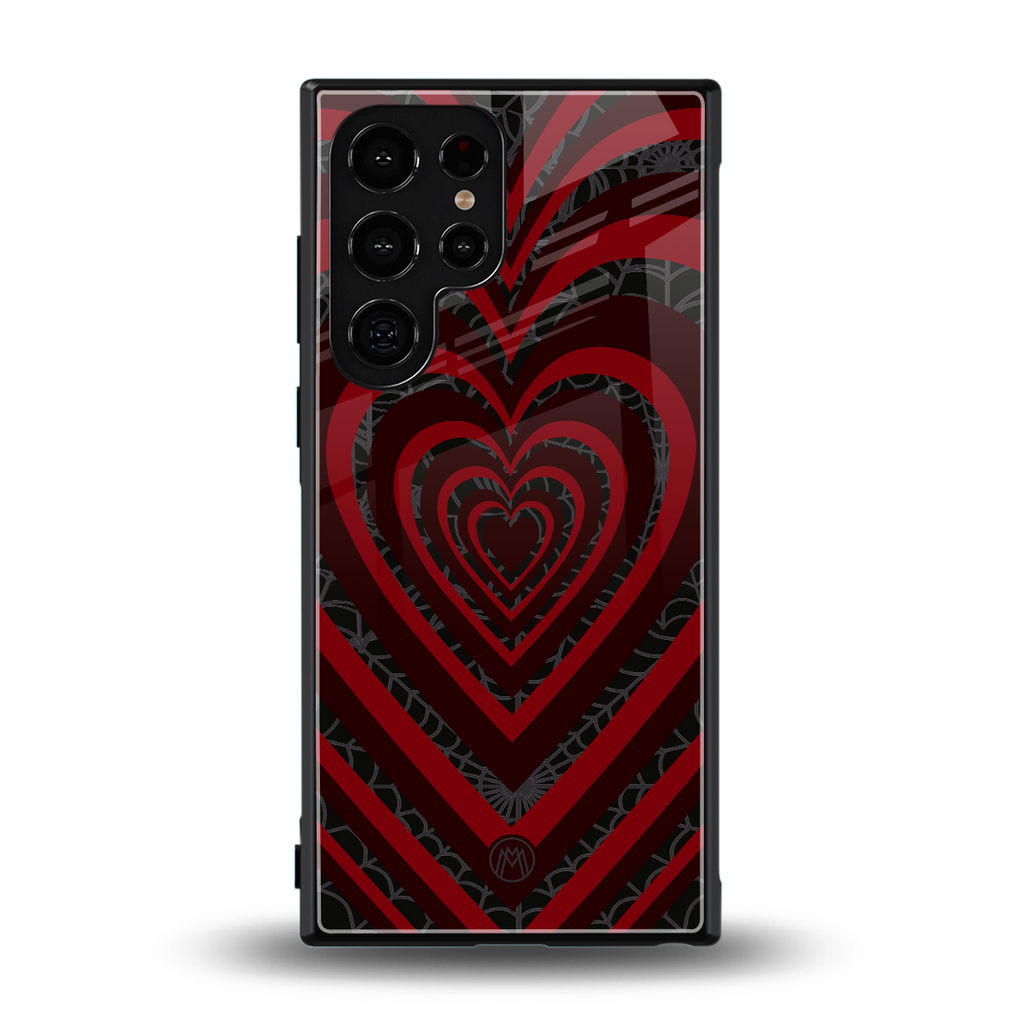 y2k hearts x spider back phone cover | glass case for samsung galaxy s23 ultra
