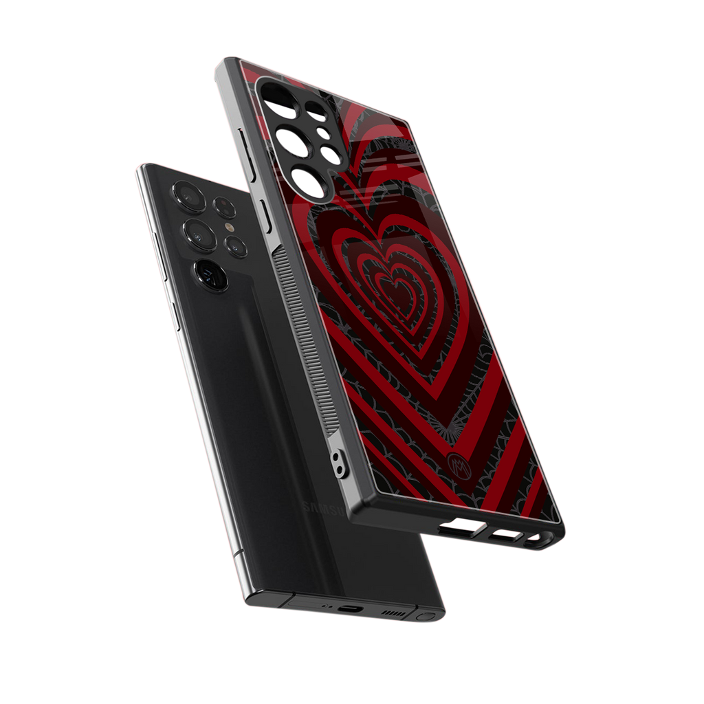 y2k hearts x spider back phone cover | glass case for samsung galaxy s23 ultra