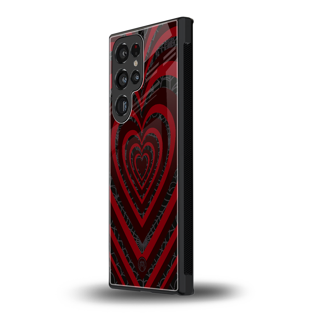 y2k hearts x spider back phone cover | glass case for samsung galaxy s23 ultra