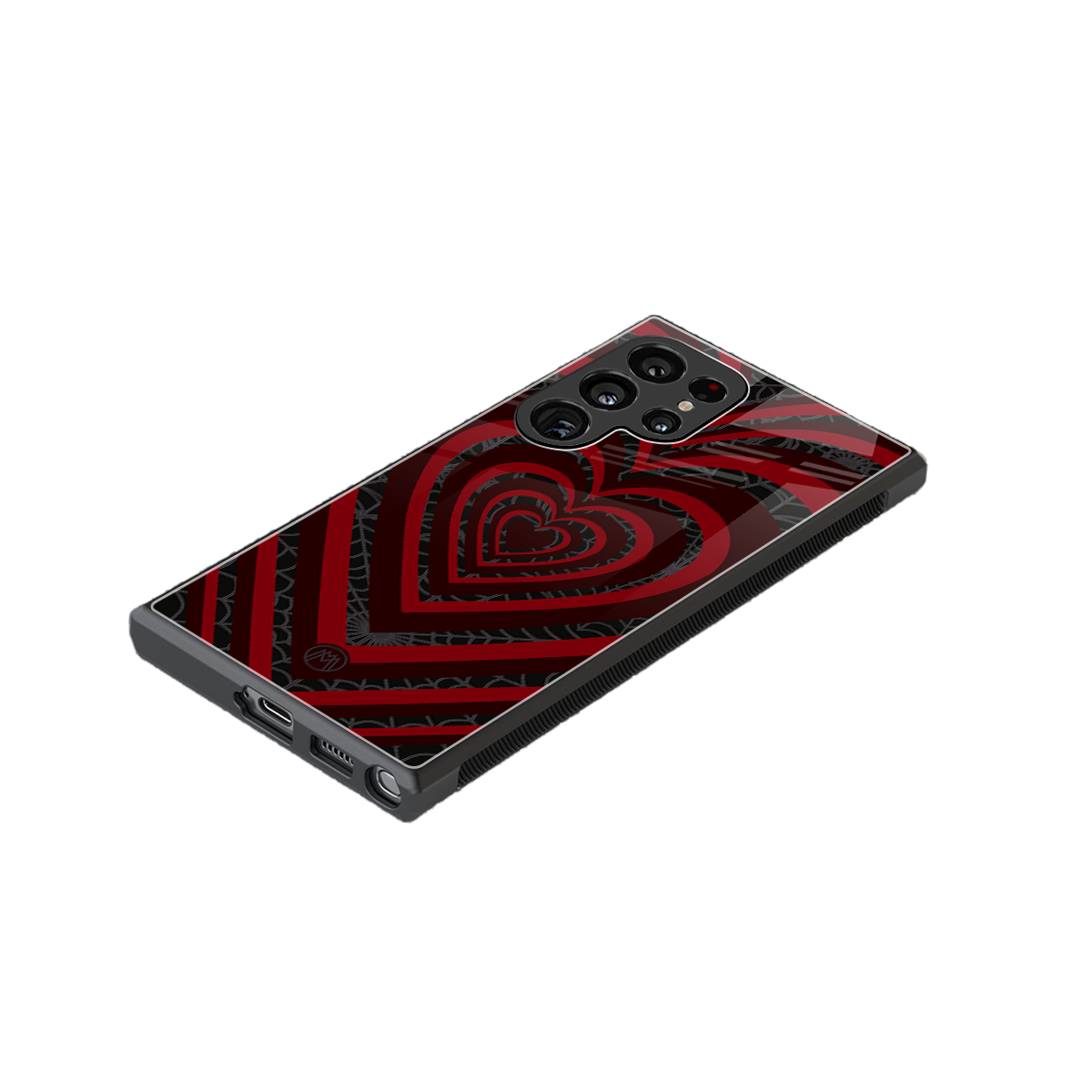y2k hearts x spider back phone cover | glass case for samsung galaxy s24 ultra