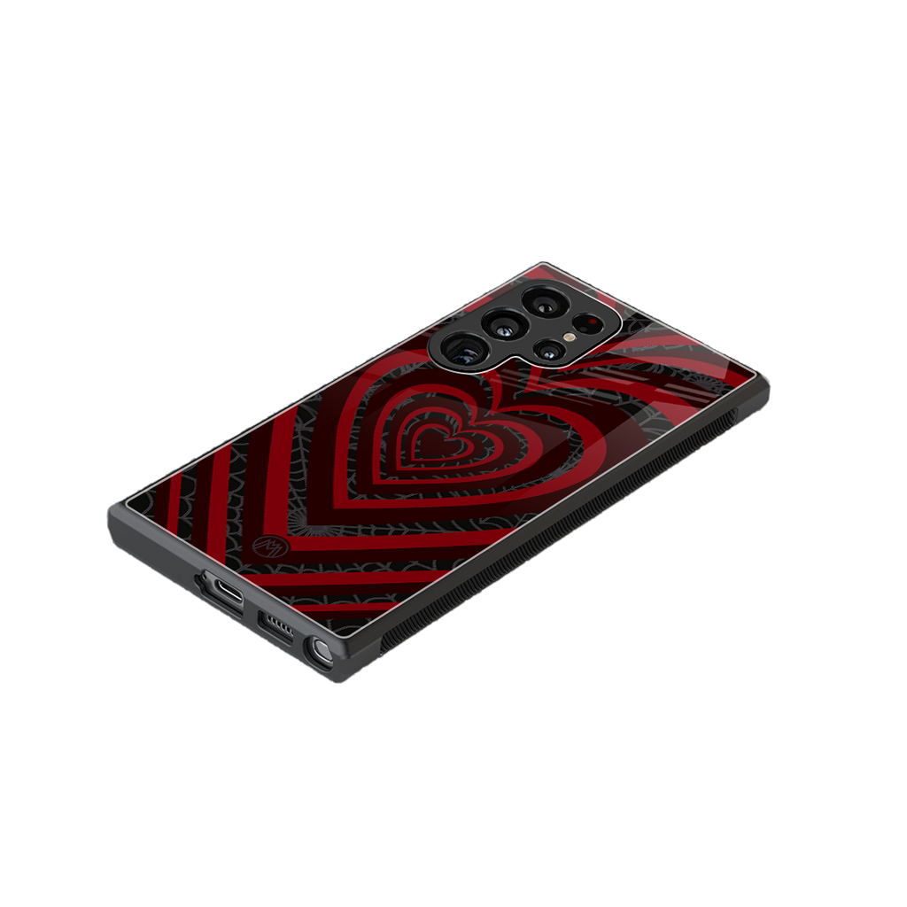 y2k hearts x spider back phone cover | glass case for samsung galaxy s23 ultra