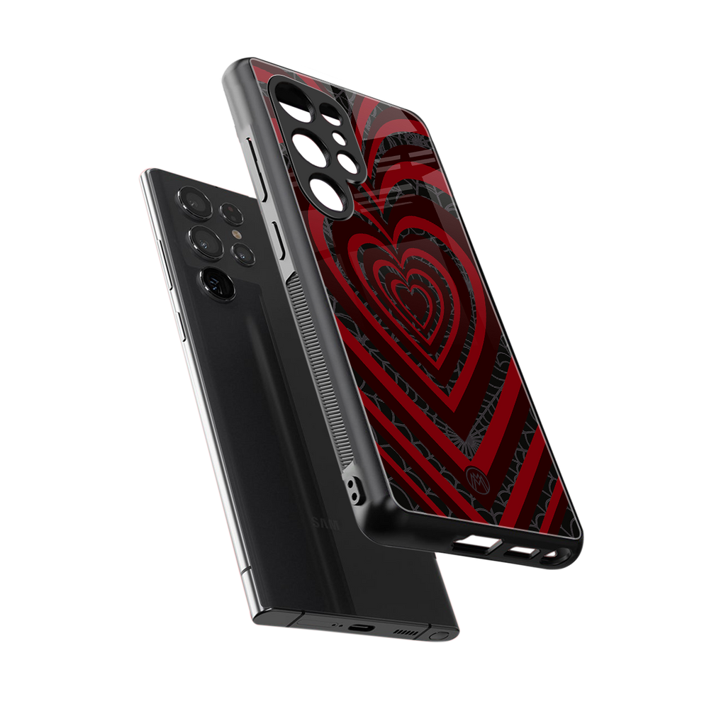 y2k hearts x spider back phone cover | glass case for samsung galaxy s25 ultra