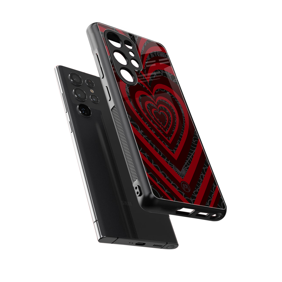 y2k hearts x spider back phone cover | glass case for samsung galaxy s25 ultra