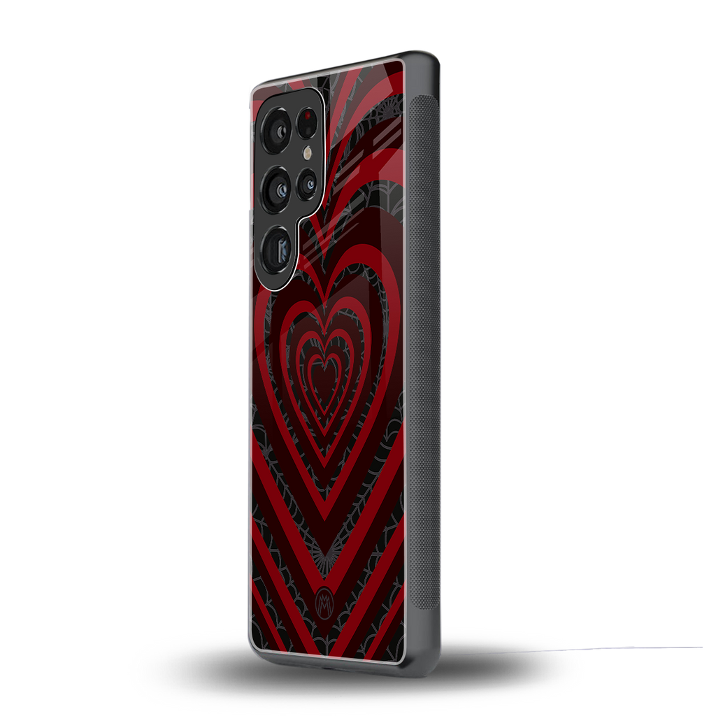 y2k hearts x spider back phone cover | glass case for samsung galaxy s25 ultra