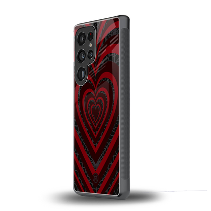 y2k hearts x spider back phone cover | glass case for samsung galaxy s25 ultra