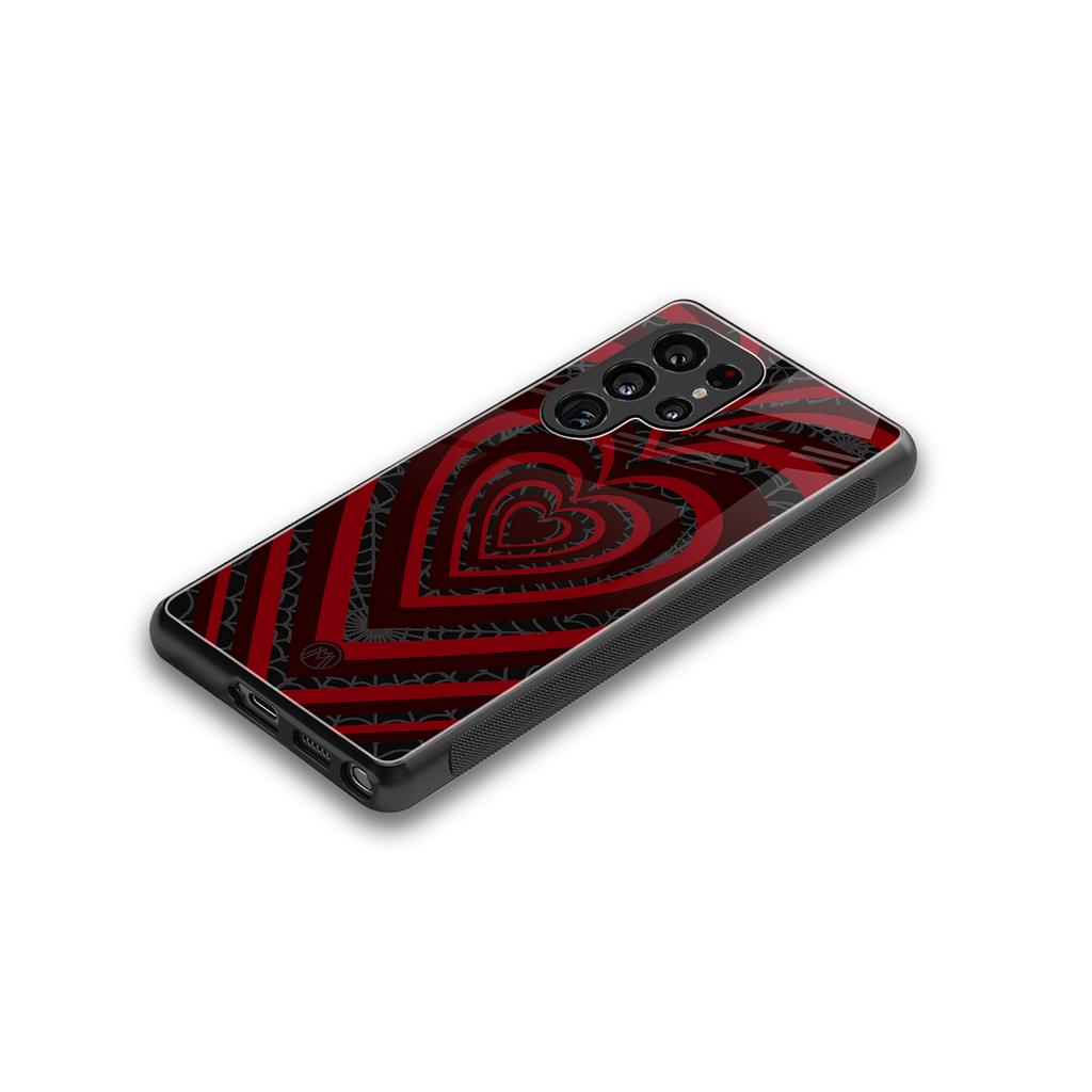 y2k hearts x spider back phone cover | glass case for samsung galaxy s25 ultra