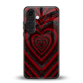 y2k hearts x spider back phone cover | glass case for samsung galaxy s24 plus