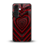 y2k hearts x spider back phone cover | glass case for samsung galaxy s24 plus