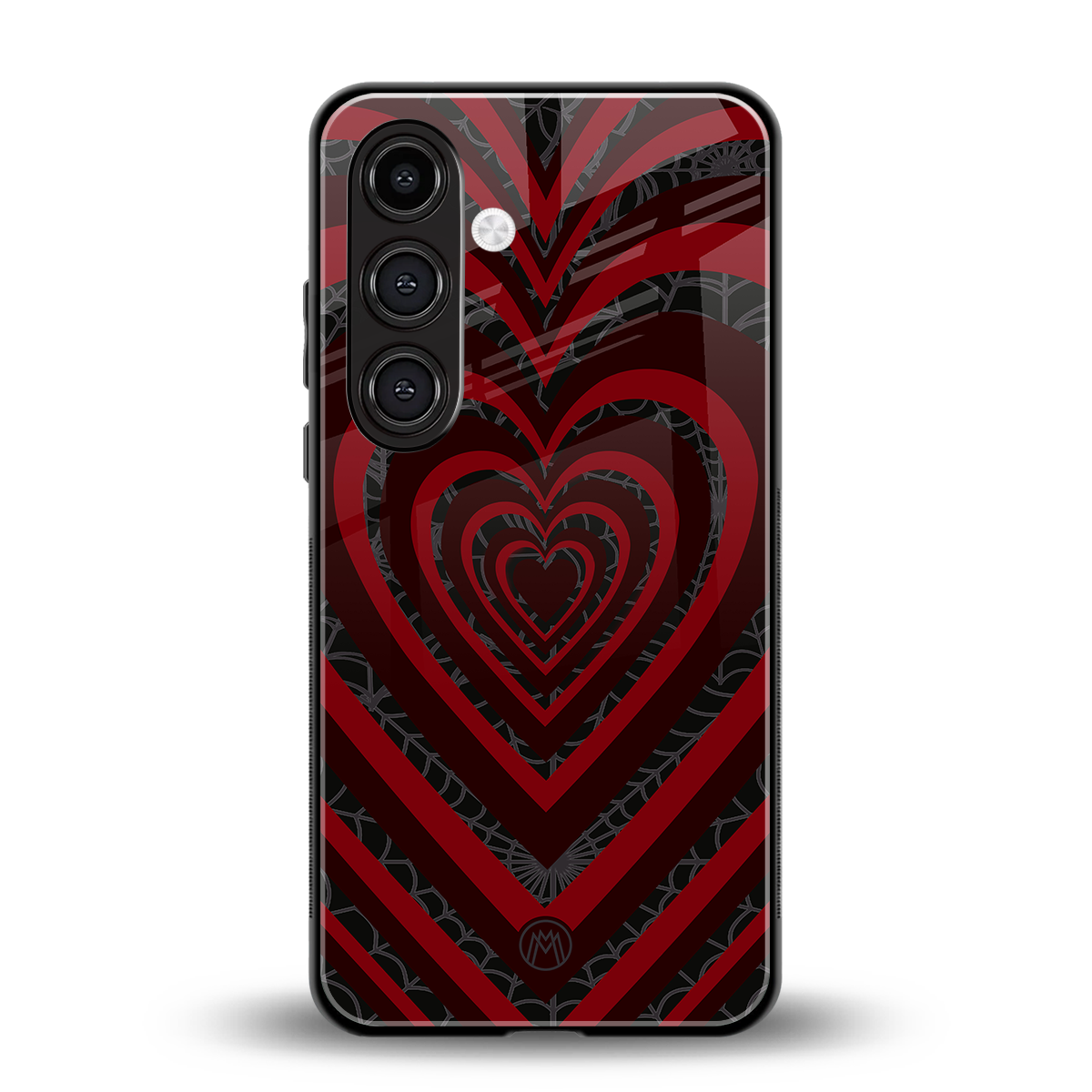 y2k hearts x spider back phone cover | glass case for samsung galaxy s23 fe