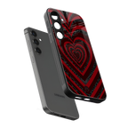 y2k hearts x spider back phone cover | glass case for samsung galaxy s24