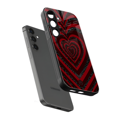 y2k hearts x spider back phone cover | glass case for samsung galaxy s23