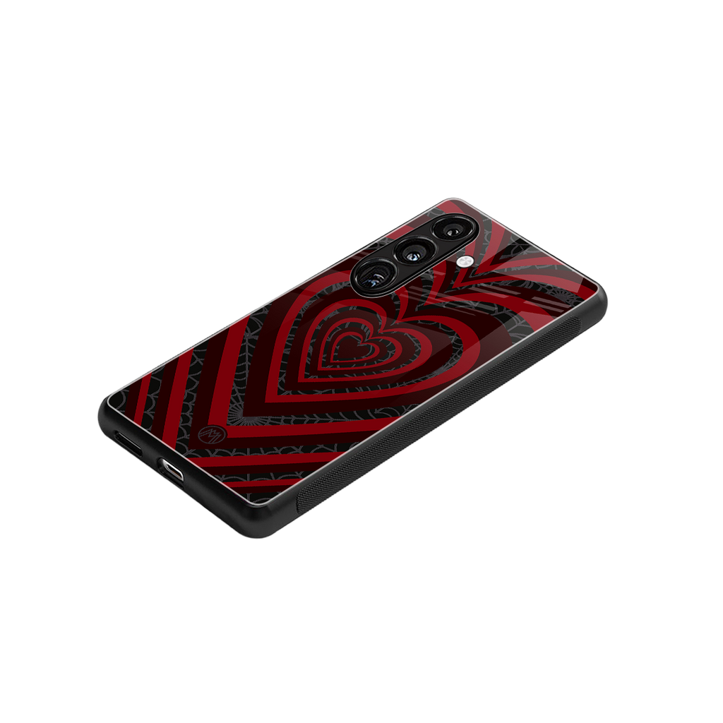 y2k hearts x spider back phone cover | glass case for samsung galaxy s23 fe