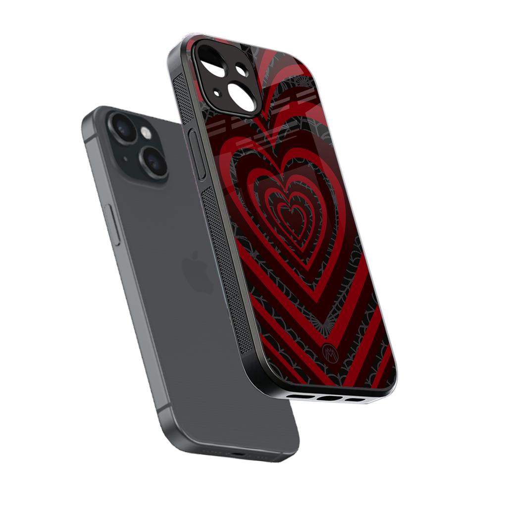 y2k hearts x spider back phone cover | glass case for iphone 15